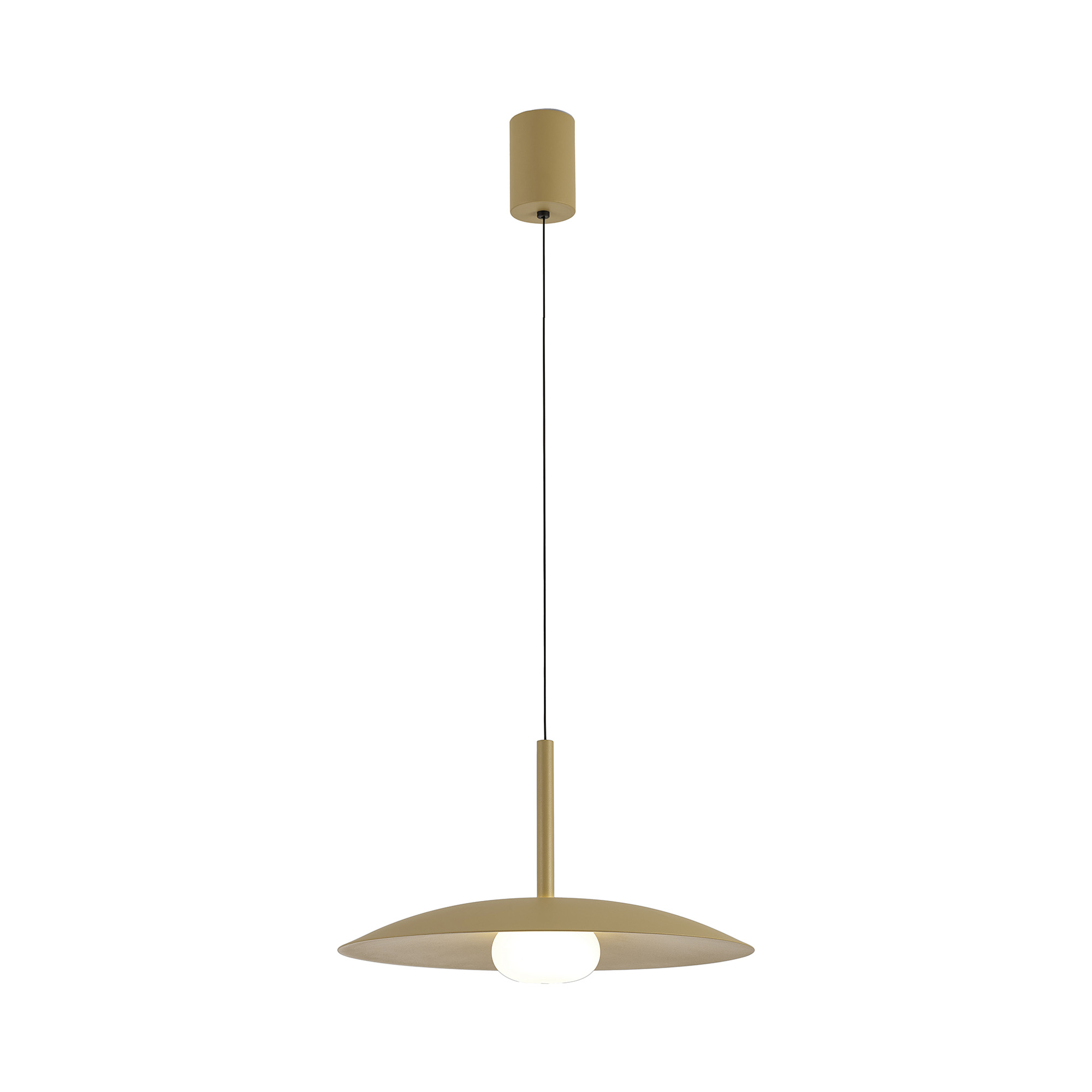 M8976  Lidia 40cm Rise And Fall Pendant 12W LED 3000K Matt Gold